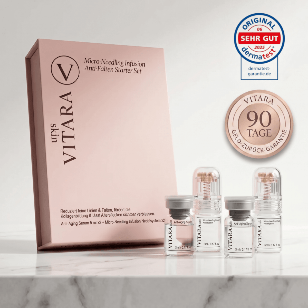 Anti-Falten-Starterset - VITARA Micro-Needling Infusion für zu Hause