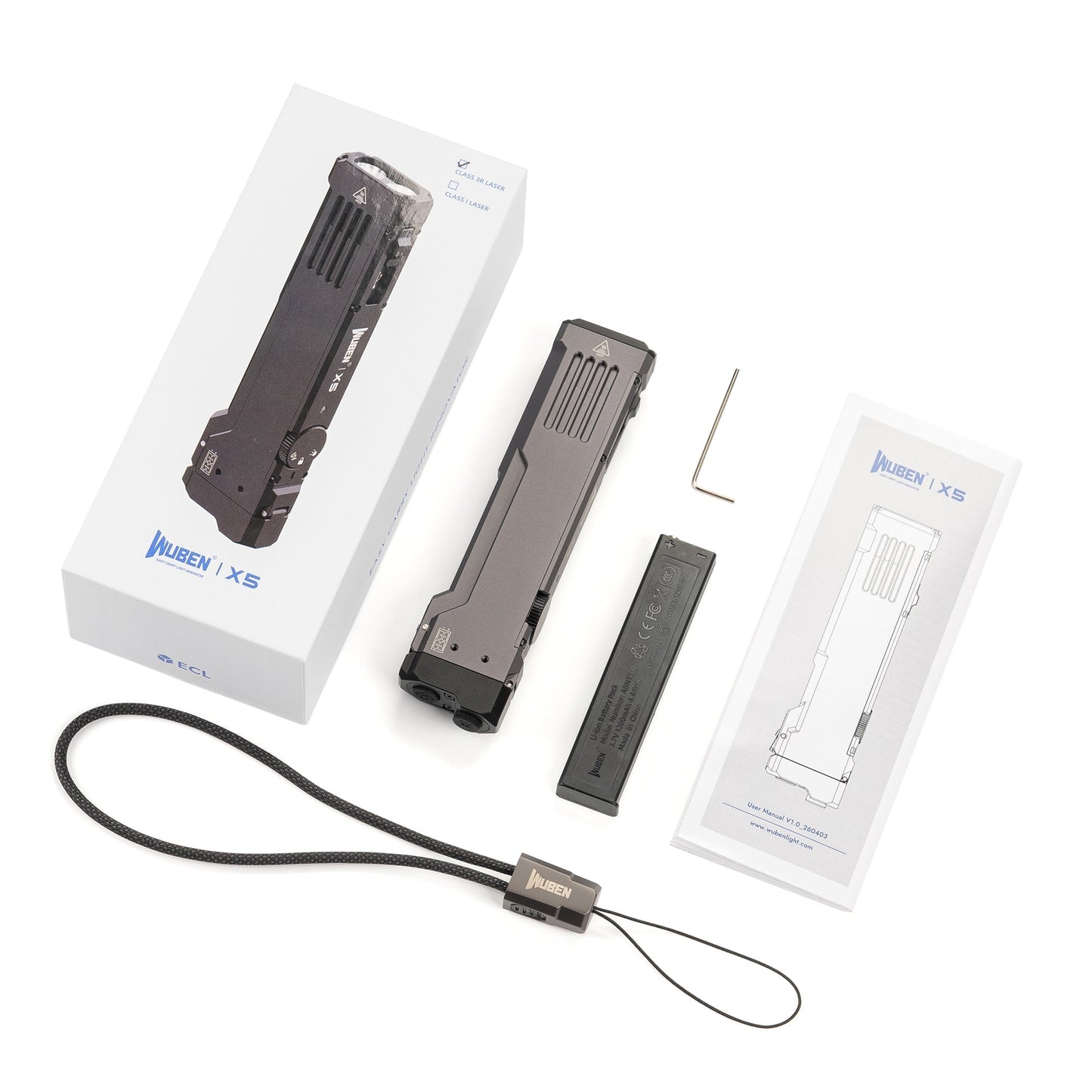 WUBEN X5 3-in-1 1300 Lumen Kompakte EDC-Taschenlampe